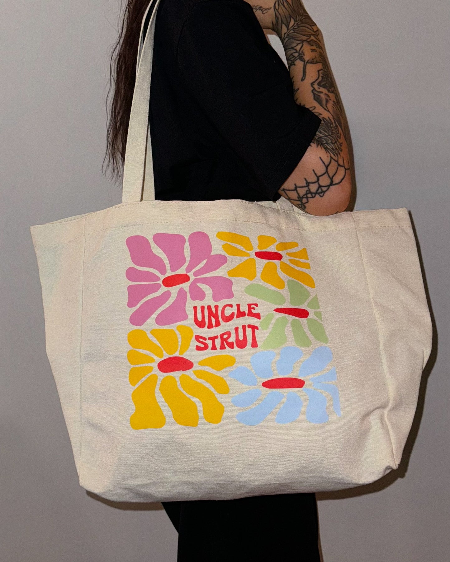 Flower Tote Bag - White